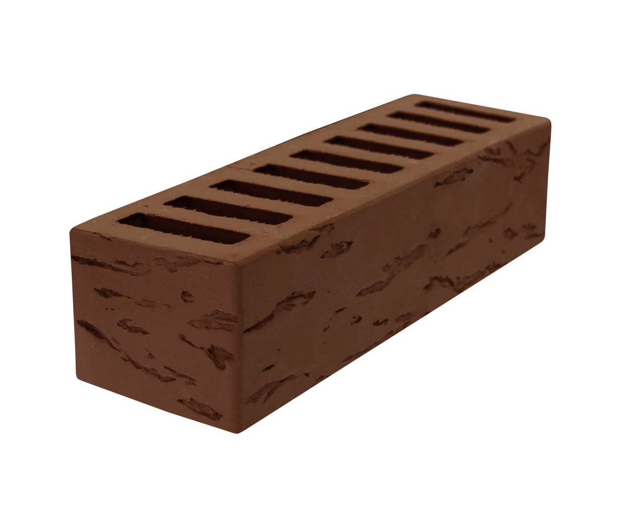 Кирпич керамический Евро Коричневый Руст 0.7 NF (250x85x65) БелКерамика
